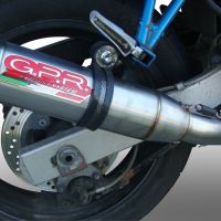Exhaust compatible with Suzuki Gsf 650 Bandit - S 2005-2006, Deeptone Inox, Slip-on exhaust including removable db killer and link pipe, not EPA-compliant 