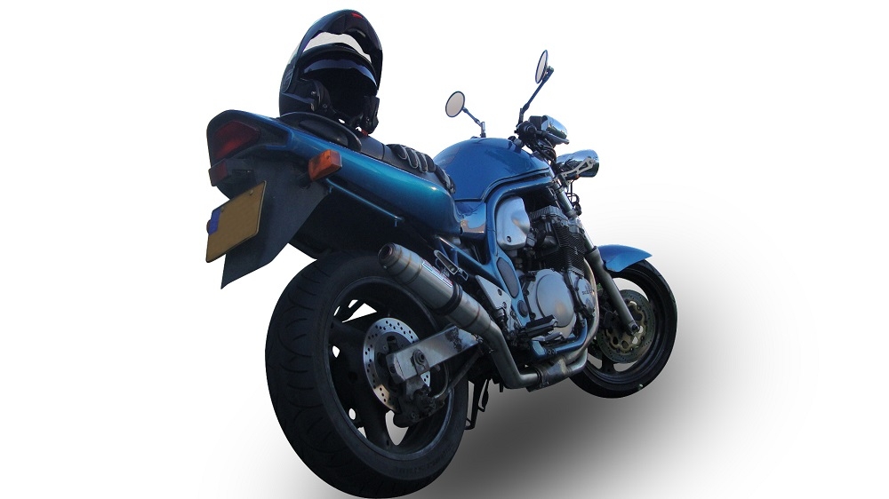 Exhaust compatible with Suzuki Gsf 650 Bandit - S 2005-2006, Deeptone Inox, Slip-on exhaust including removable db killer and link pipe, not EPA-compliant 