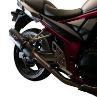 Exhaust compatible with Suzuki Gsx750F 1998-2004, Furore Nero, Slip-on exhaust including removable db killer and link pipe, EPA-compliant 