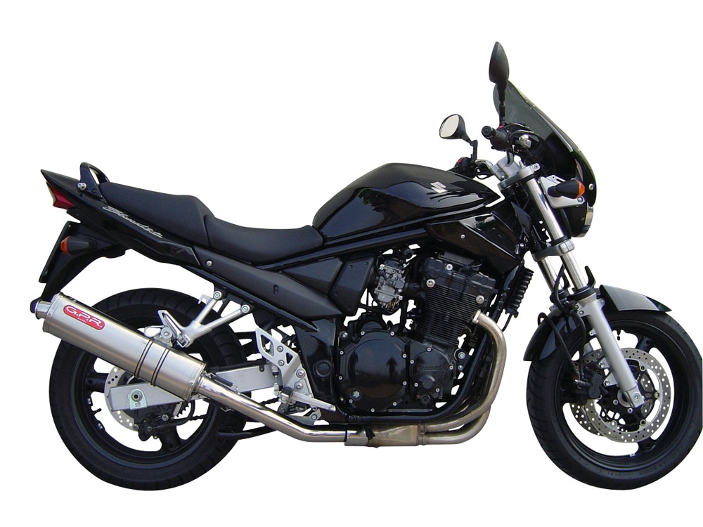 Exhaust compatible with Suzuki Gsx 600 F 1998-2005, Trioval, Slip-on exhaust including removable db killer and link pipe, EPA-compliant 