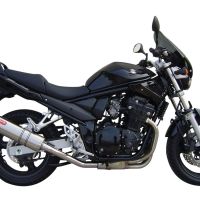 Exhaust compatible with Suzuki Gsx 600 F 1998-2005, Trioval, Slip-on exhaust including removable db killer and link pipe, EPA-compliant 