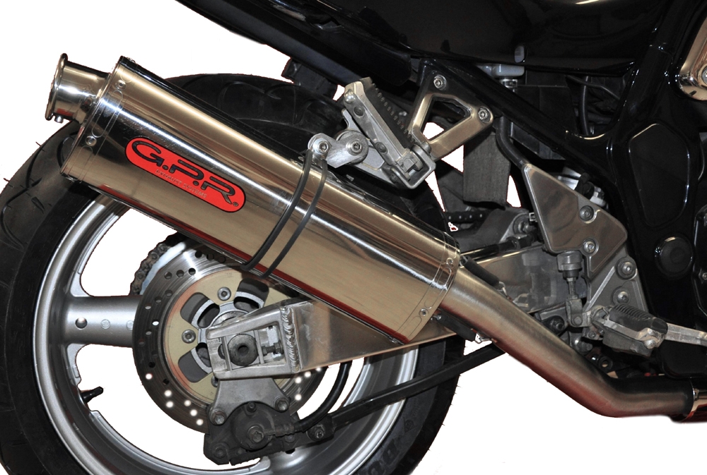 Exhaust compatible with Suzuki Gsx 600 F 1998-2005, Trioval, Slip-on exhaust including removable db killer and link pipe, EPA-compliant 