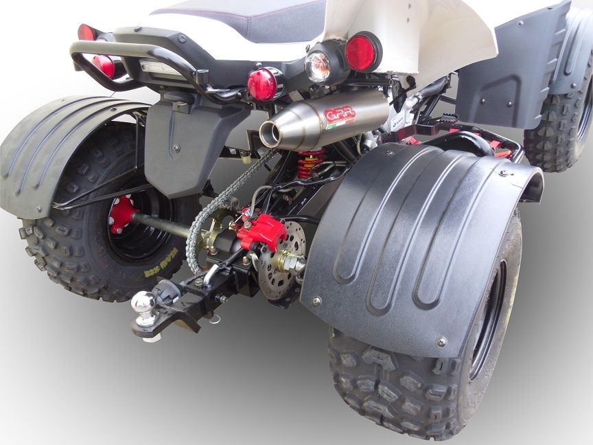 Exhaust compatible with Beeline Bestia 3.3 Supermoto / Offroad 2011-2021, Deeptone Atv, Slip-on exhaust including removable db killer and link pipe, EPA-compliance NOT required 