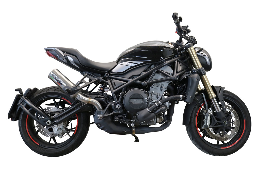 Exhaust compatible with Benelli 752S 2022-2024, M3 Inox , Slip-on exhaust including removable db killer and link pipe, EPA-compliant 
