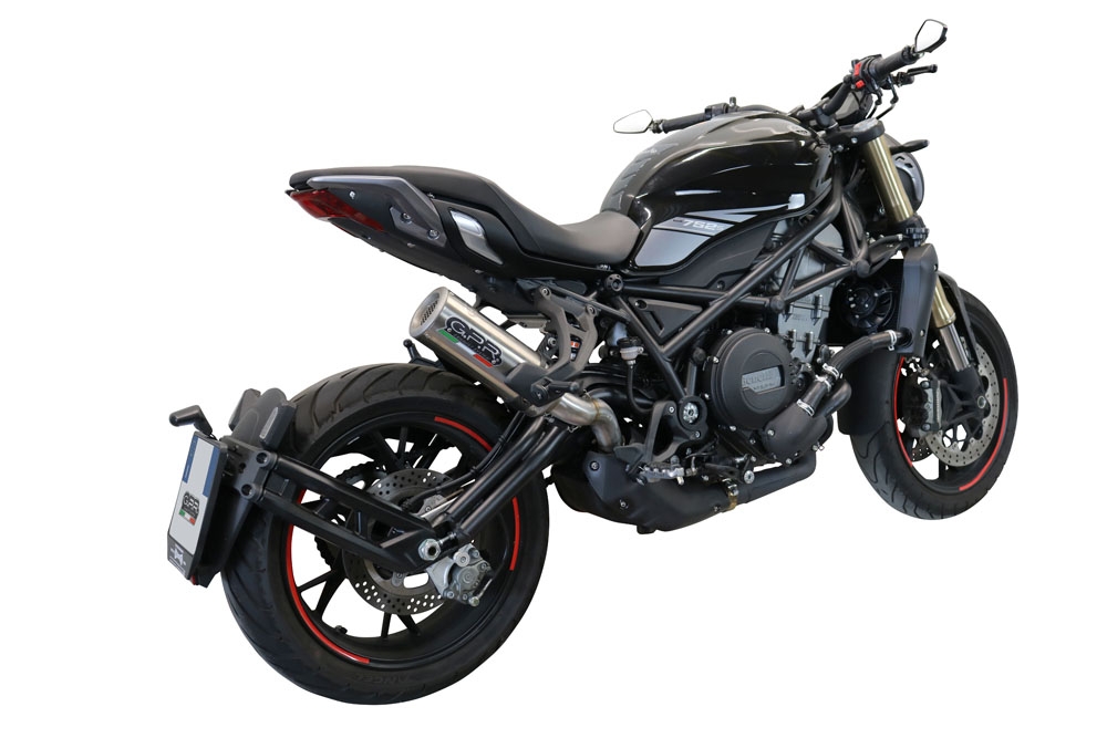 Exhaust compatible with Benelli 752S 2022-2024, M3 Inox , Slip-on exhaust including removable db killer and link pipe, EPA-compliant 