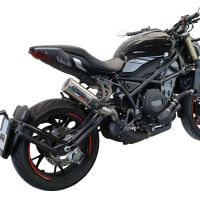 Exhaust compatible with Benelli 752S 2022-2024, M3 Inox , Slip-on exhaust including removable db killer and link pipe, EPA-compliant 