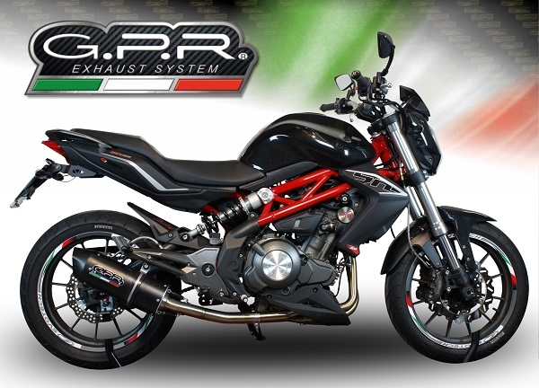 Exhaust compatible with Benelli Bn 302 S 2017-2024, Furore Evo4 Poppy, Slip-on exhaust including removable db killer and link pipe, EPA-compliant 