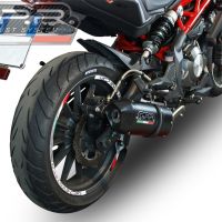 Exhaust compatible with Benelli Bn 302 S 2015-2016, Furore Nero, Slip-on exhaust including removable db killer and link pipe, EPA-compliant 