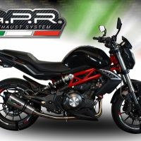 GPR exhaust compatible with  Benelli Bn 302 S 2015-2016, New Grand Prix Evo Titanium, Slip-on exhaust including removable db killer and link pipe, EPA-compliant 