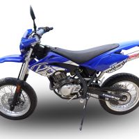 Exhaust compatible with Beta RR 125 Enduro Ac 4t 2005-2009, Deeptone Inox, Slip-on exhaust including removable db killer and link pipe, EPA-compliant 