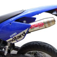 Exhaust compatible with Beta RR 125 Enduro Ac 4t 2005-2009, Deeptone Inox, Slip-on exhaust including removable db killer and link pipe, EPA-compliant 