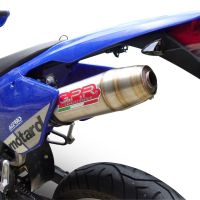 Exhaust compatible with Beta RR 125 Enduro Ac 4t 2005-2009, Deeptone Inox, Slip-on exhaust including removable db killer and link pipe, EPA-compliant 