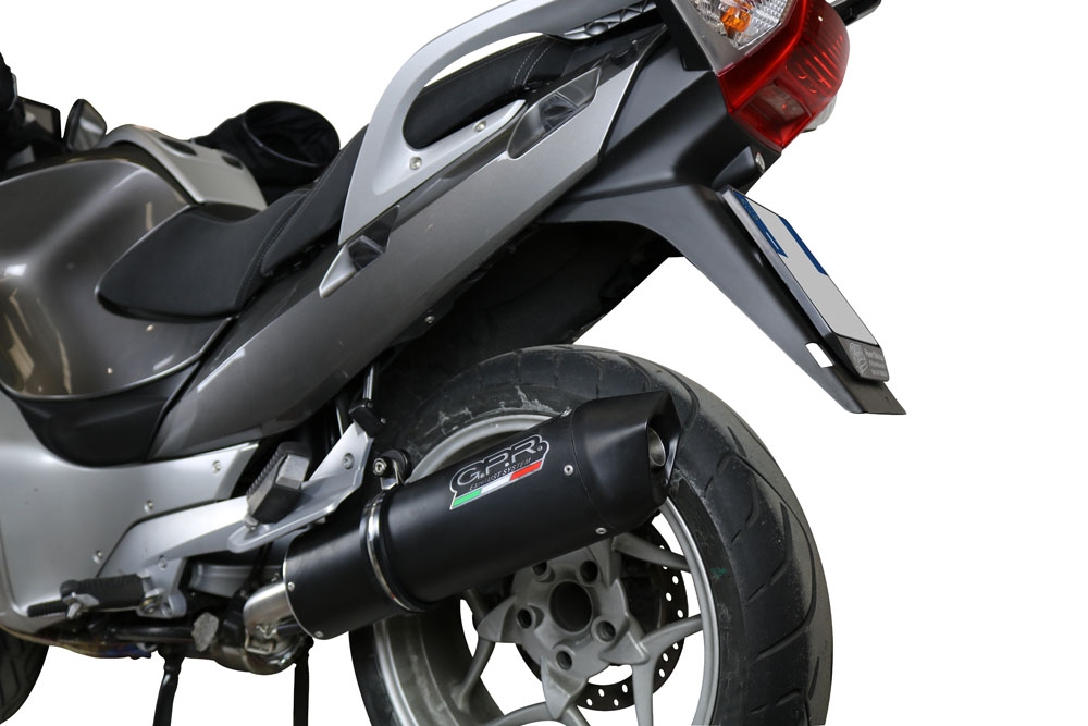 Exhaust compatible with Bmw R1200R 2006-2010, Furore Nero, Slip-on exhaust including removable db killer and link pipe, EPA-compliant 