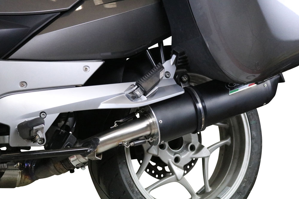 Exhaust compatible with Bmw R1200R 2006-2010, Furore Nero, Slip-on exhaust including removable db killer and link pipe, EPA-compliant 