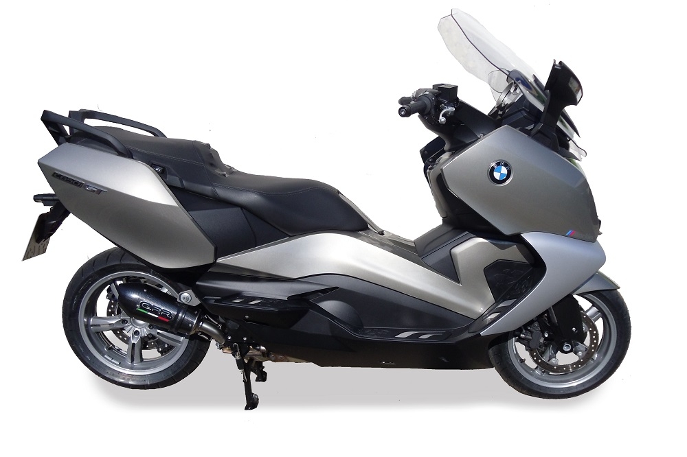 GPR exhaust compatible with  Bmw C650GT 2012-2015, New Grand Prix Evo Poppy, Slip-on exhaust including removable db killer and link pipe, EPA-compliant 