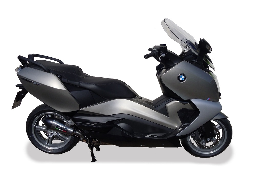 GPR exhaust compatible with  Bmw C650GT 2012-2015, New Grand Prix Evo Titanium, Slip-on exhaust including removable db killer and link pipe, EPA-compliant 