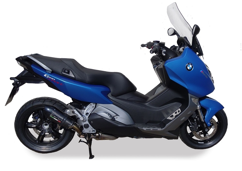 GPR exhaust compatible with  Bmw C600 Sport 2012-2016, New Grand Prix Evo Poppy, Slip-on exhaust including removable db killer and link pipe, EPA-compliant 