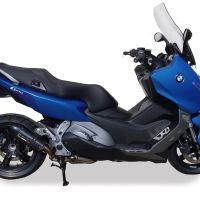 GPR exhaust compatible with  Bmw C600 Sport 2012-2016, New Grand Prix Evo Poppy, Slip-on exhaust including removable db killer and link pipe, EPA-compliant 