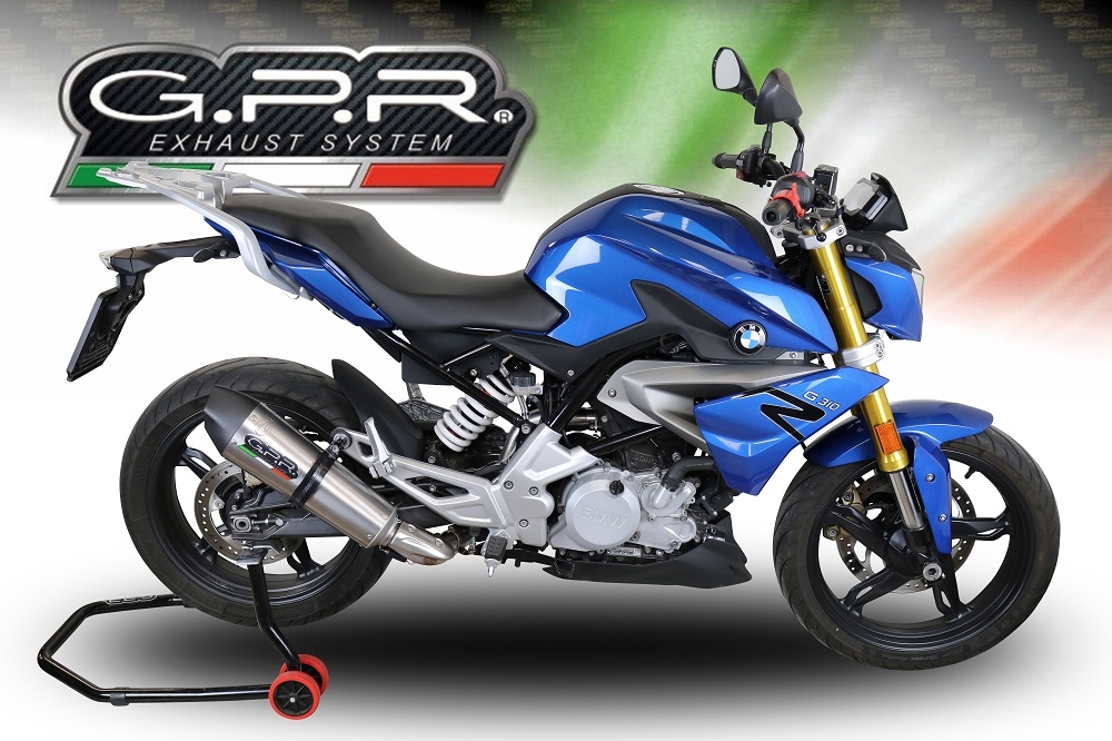 GPR exhaust compatible with  Bmw G310R 2017-2021, New Grand Prix Evo Titanium, Full system exhaust, including removable db killer 