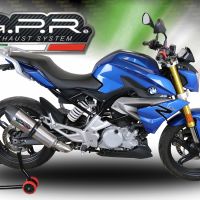 GPR exhaust compatible with  Bmw G310R 2017-2021, New Grand Prix Evo Titanium, Full system exhaust, including removable db killer 