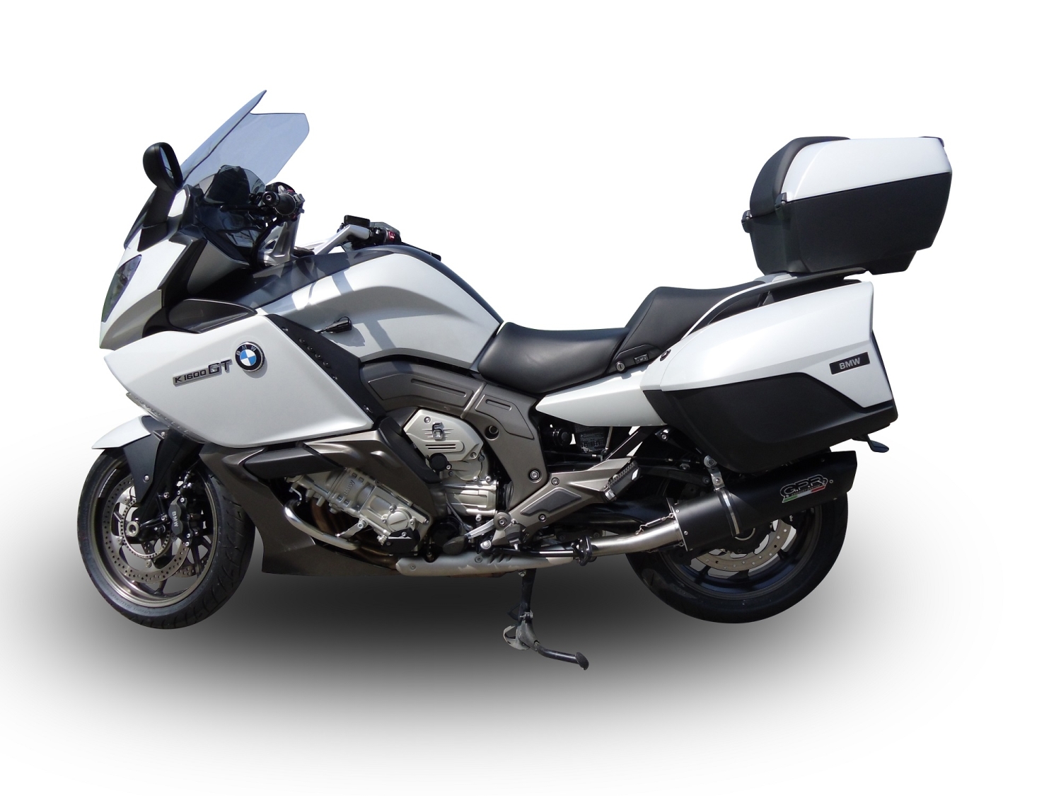 Exhaust compatible with Bmw K1600GT 2010-2016, Furore Poppy, Dual slip-on including removable db killers and link pipes, EPA-compliant 