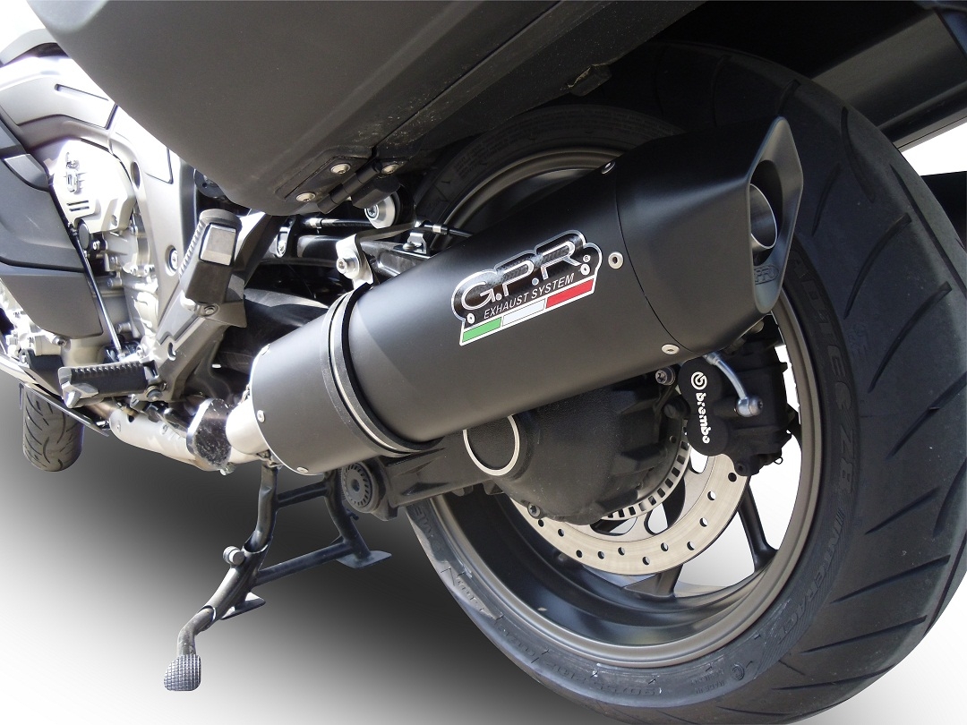 Exhaust compatible with Bmw K1600GT 2022-2025, Furore Evo4 Nero, Dual slip-on including removable db killers and link pipes, EPA-compliant 