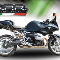 Exhaust compatible with Bmw R1200S 2006-2008, Furore Poppy, Dual slip-on including removable db killers and link pipes, EPA-compliant 