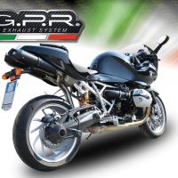 Exhaust compatible with Bmw R1200S 2006-2008, Furore Nero, Dual slip-on including removable db killers and link pipes, EPA-compliant 