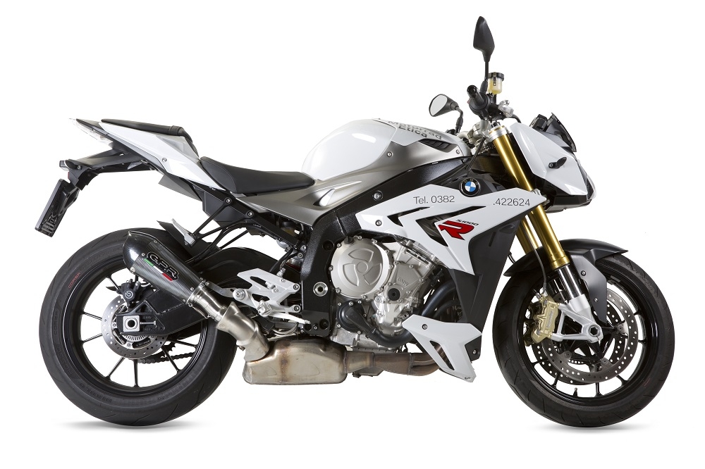 GPR exhaust compatible with  Bmw S1000R 2014-2016, New Grand Prix Evo Poppy, Slip-on exhaust including removable db killer and link pipe, EPA-compliant 
