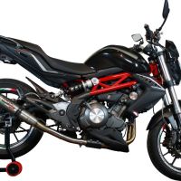 Exhaust compatible with Benelli Bn 302 S 2017-2024, Deeptone Inox, Slip-on exhaust including removable db killer and link pipe, EPA-compliant 