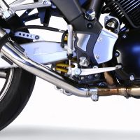 Exhaust compatible with Yamaha Bt Bulldog 1100 2002-2007, Ghisa , Dual slip-on including removable db killers and link pipes, not EPA-compliant 