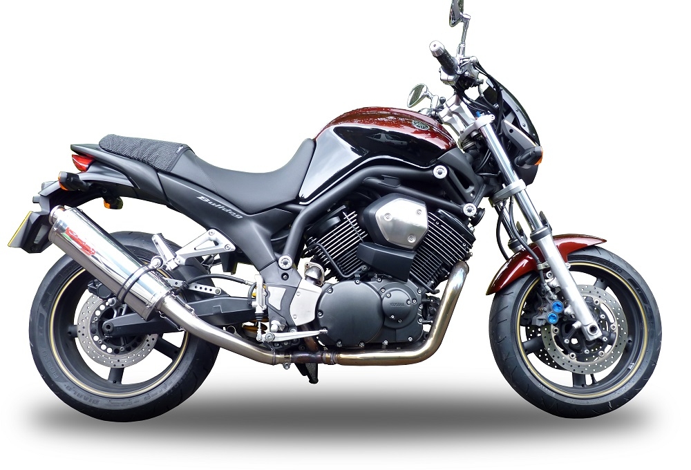 Exhaust compatible with Yamaha Bt Bulldog 1100 2002-2007, Trioval, Dual slip-on including removable db killers and link pipes, not EPA-compliant 