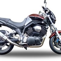 Exhaust compatible with Yamaha Bt Bulldog 1100 2002-2007, Trioval, Dual slip-on including removable db killers and link pipes, not EPA-compliant 