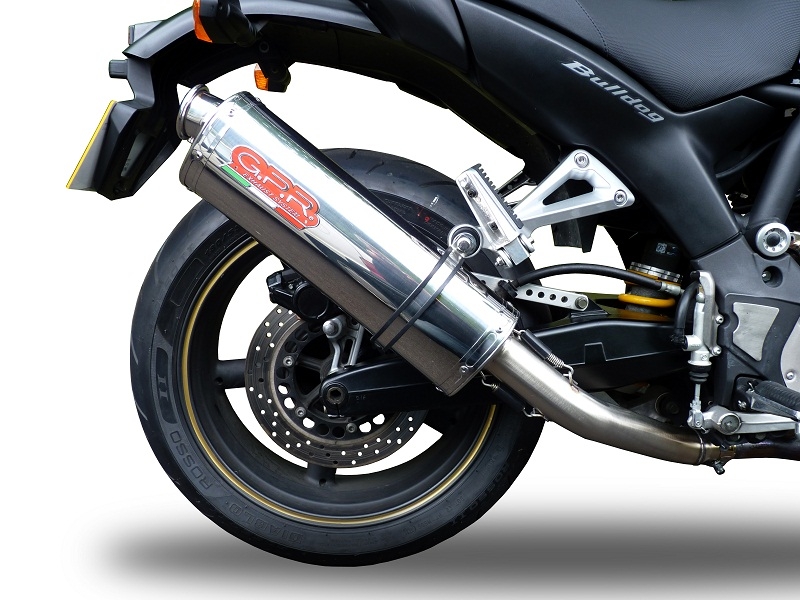 Exhaust compatible with Yamaha Bt Bulldog 1100 2002-2007, Trioval, Dual slip-on including removable db killers and link pipes, not EPA-compliant 