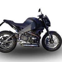 Exhaust compatible with Buell XB12 2003-2007, Deeptone Inox, Dual slip-on including removable db killers and link pipes, EPA-compliant 