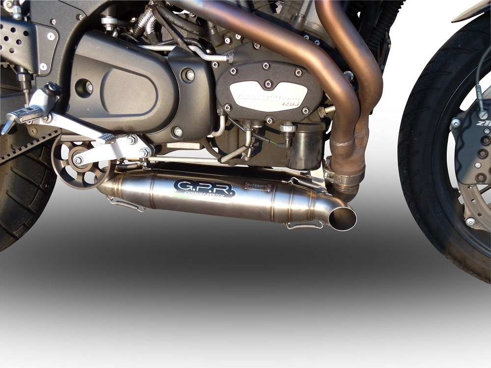 Exhaust compatible with Buell XB12 2003-2007, Deeptone Inox, Dual slip-on including removable db killers and link pipes, EPA-compliant 