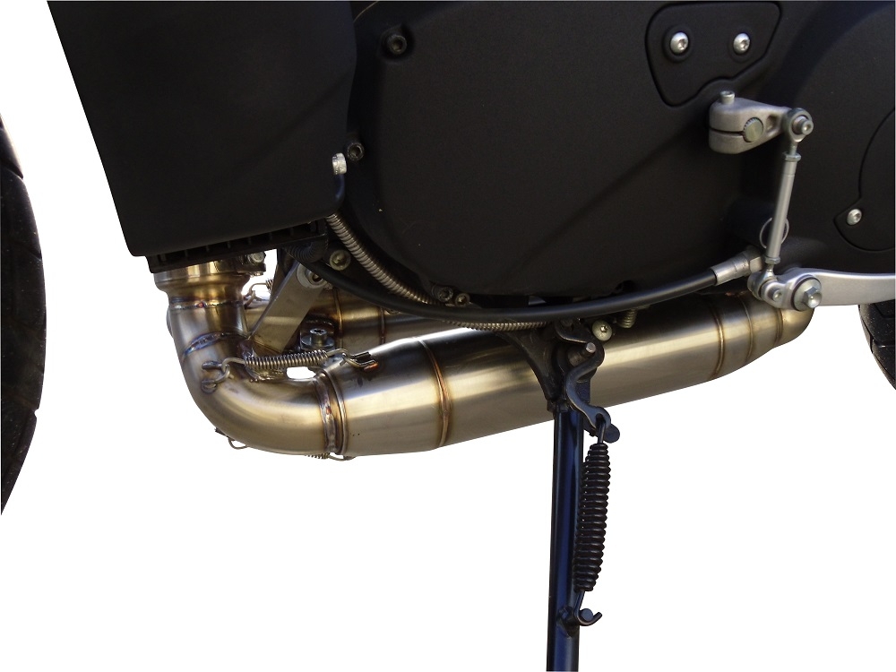 Exhaust compatible with Buell XB12 2003-2007, Deeptone Inox, Dual slip-on including removable db killers and link pipes, EPA-compliant 