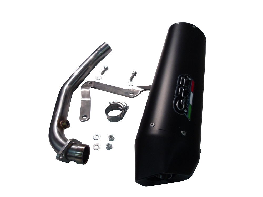 Exhaust compatible with Honda Dylan 150 2000-2006, Furore Nero, Full system exhaust, including removable db killer 