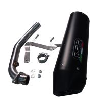 Exhaust compatible with Honda Dylan 150 2000-2006, Furore Nero, Full system exhaust, including removable db killer 