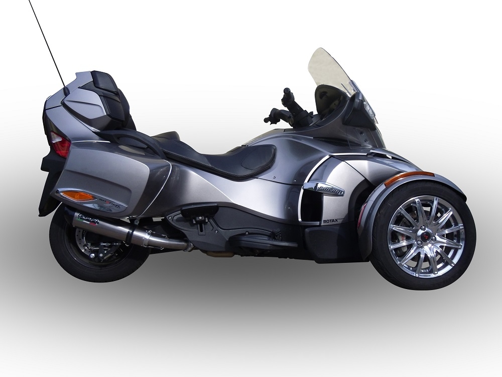 GPR exhaust compatible with  Can Am Spyder 1000 St - Sts 2013-2016, New Grand Prix Evo Titanium, Slip-on exhaust including removable db killer and link pipe, not EPA-compliant 