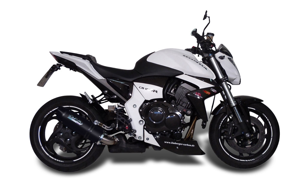 Exhaust compatible with Honda CB1000R 2008-2014, Furore Nero, Slip-on exhaust including removable db killer and link pipe, EPA-compliant 