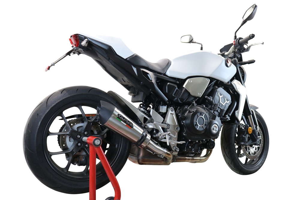 GPR exhaust compatible with  Honda CB1000R 2021-2024, New Grand Prix Evo Titanium, Slip-on exhaust including removable db killer and link pipe, EPA-compliant 