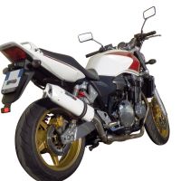 Exhaust compatible with Honda CB1300 2003-2012, Albus Ceramic, Slip-on exhaust including removable db killer and link pipe, EPA-compliant 