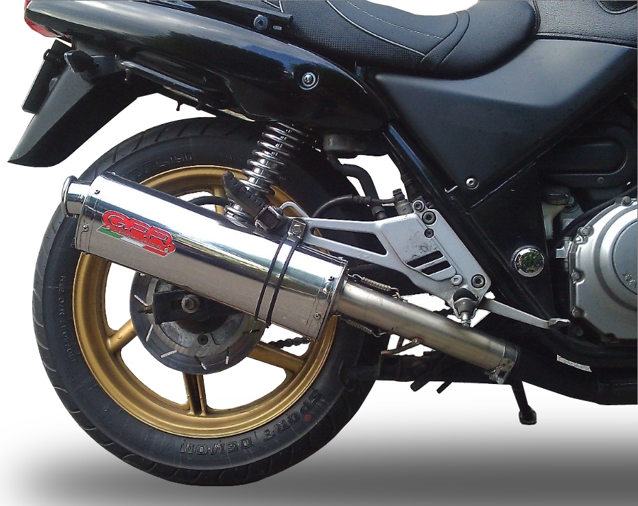 Exhaust compatible with Honda CB500 CB500S 1993-2005, Trioval, Slip-on exhaust including removable db killer and link pipe, EPA-compliant 