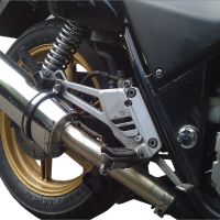 Exhaust compatible with Honda CB500 CB500S 1993-2005, Trioval, Slip-on exhaust including removable db killer and link pipe, EPA-compliant 