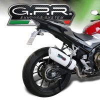 Exhaust compatible with Honda CB400X 2019-2025, Albus Evo4, Slip-on exhaust including removable db killer and link pipe, EPA-compliant 