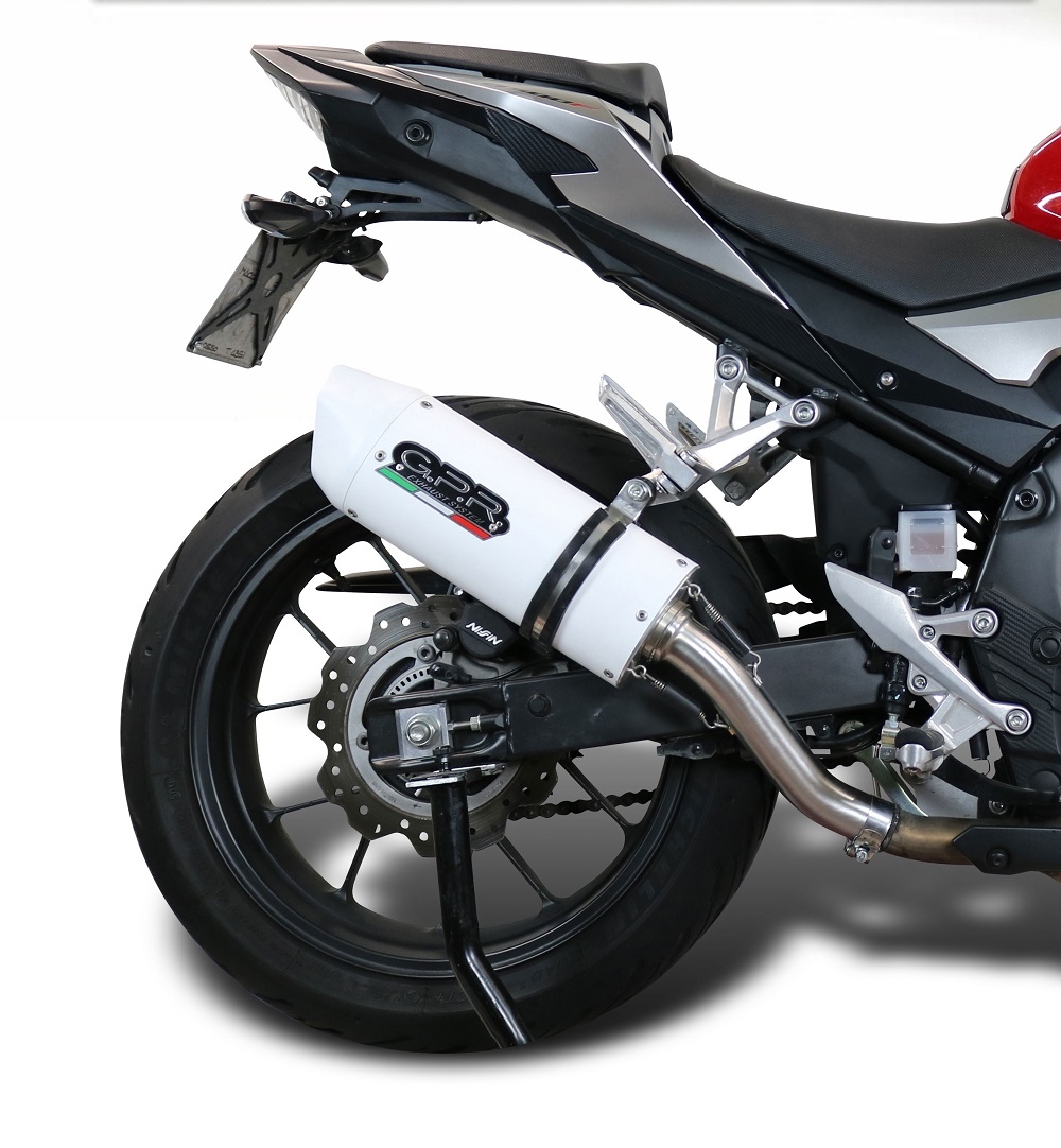 Exhaust compatible with Honda CB400X 2019-2025, Albus Evo4, Slip-on exhaust including removable db killer and link pipe, EPA-compliant 