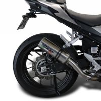 Exhaust compatible with Honda CB500X 2019-2025, M3 Inox , Slip-on exhaust including removable db killer and link pipe, EPA-compliant 