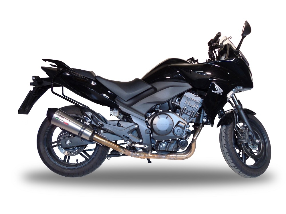 GPR exhaust compatible with  Honda CBF1000 CBF1000ST 2010-2016, New Grand Prix Evo Titanium, Slip-on exhaust including removable db killer and link pipe, EPA-compliant 