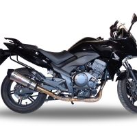 GPR exhaust compatible with  Honda CBF1000 CBF1000ST 2010-2016, New Grand Prix Evo Titanium, Slip-on exhaust including removable db killer and link pipe, EPA-compliant 